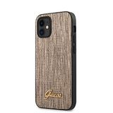 Guess Goud hoesje - Backcover - iPhone 12 Mini - Lizard