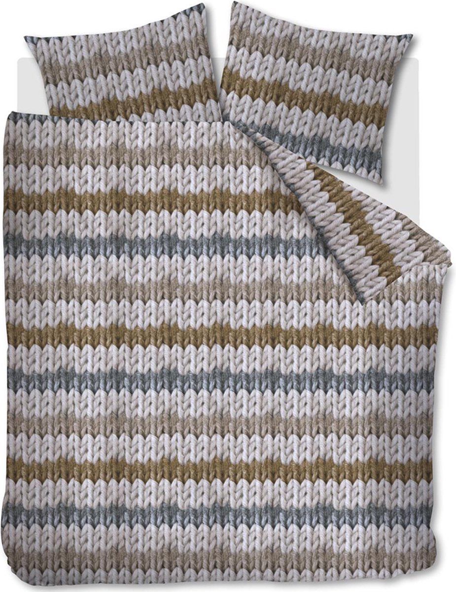 Ariadne At Home Dekbedovertrek Warm Stripes 240x220 cm - Katoen - 8719931699345