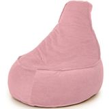 Drop & Sit Stoel Zitzak Ribstof - Rose - 100 Liter - Voor Binnen