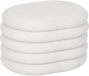 Atmosphera Poef Giulia - wit - boucle/teddy - 59 x 45 cm - met opbergruimte - hocker