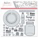 Aladine Stampo Bullet Clear Tracers 1 - Stempelbord van schuimrubber, siliconen opdruk - ideaal voor Bullet Journal, scrapbooking, notitieboeken - creatieve vrije tijd om te knutselen