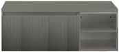 BES LED Frozen Frozen 3D Badmeubelset 120 cm - Greeplijst in Kleur - Wastafel Regaalkast met Bovenblad Petrol Mat