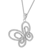 Orphelia Butterfly Zirconium ZH-4883 Zilveren Hanger met Zirkonia