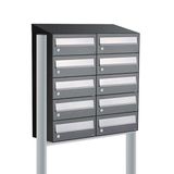 Allux Hive Set 2-Breed, 5-Hoog Met Dak Op Statief Antraciet - 40030065_2x5ds
