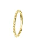 Lucardi Dames Ring bewerkt - Ring - Cadeau - 14 Karaat Goud - Geelgoud