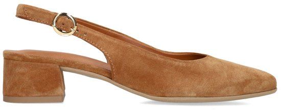 No Stress Dames Cognac suède slingbacks Maat 39