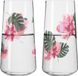 Haorui Industrial Technology Co., Ltd. set en verre de verre - serie zomersonet - 2 pièces avec motif floral - rose