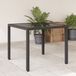 Maison Exclusive - Table de jardin avec plateau en verre noir 90x90x75 cm Poly Rattan