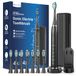 Sonic COULAX Sonic Elektrische tandenborstel, sonische tandenborstel, reistandenborstel, 8 opzetborstels, 5 standen, timer, zwart