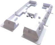 Merkloos Solar Panel Mounting Brackets for Boot, RV, Camper - 7 pcs - White