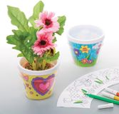 Baker Ross Ontwerp je eigen bloempotten (2 stuks per verpakking) Voor kinderen, om te versieren en neer te zetten
