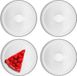 Trend For Home Set de verres Elina Assiettes à dessert 4 pièces Ø 17.4 cm - Verre transparent