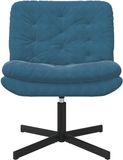 vidaXL Draaibare relaxstoel blauw 63 x 75 x 76 cm fluweel