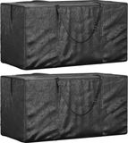 vidaXL Opbergtassen tuinkussens 2 st 150x75x75 cm polyetheen zwart