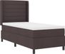 vidaXL Boxspringbed met kussen Donkerbruin 200 x 100 cm Stof