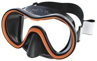 SEAC Sunrise, monolens masker van gehard glas voor duiken en snorkelen met 3D-gesp