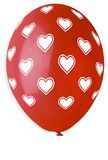 Premium Quality G120 ballonnen met hartjes van natuurlijk latex (Ø 33 cm / 13") rood