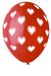 Premium Quality G120 ballonnen met hartjes van natuurlijk latex (Ø 33 cm / 13") rood