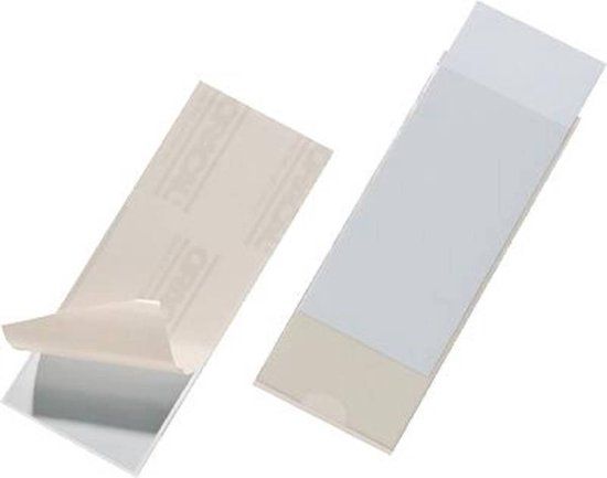 Durable Pocketfix zelfklevende hoes, 150 x 58 mm (binnenmaat), 10 stuks, transparant
