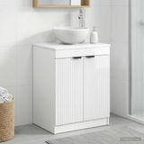 Maison Exclusive Armoire de salle de bain exclusive, finition blanche brillante, dimensions 54 x 41 x 70 cm, en matériau composite bois