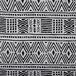 Kt KILOtela - Bedrukte Canvasstof, Decoratie, Bekleden, Kussens, Gordijnen, Dekens, Tassen, Tafelkleden, Handwerk, 100 cm Lang x 280 cm Breed, Geometrisch Etnisch, Zwart, Wit - 1 Meter