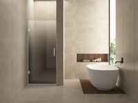 Wiesbaden Less Nisdeur Glasplaat - Links - 80x200cm - 8mm - Helder naar Spiegelrook Glas - Nano Coating