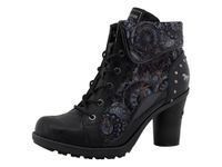 Mustang dames enkellaarsjes 15M0162011 zwart/blauw