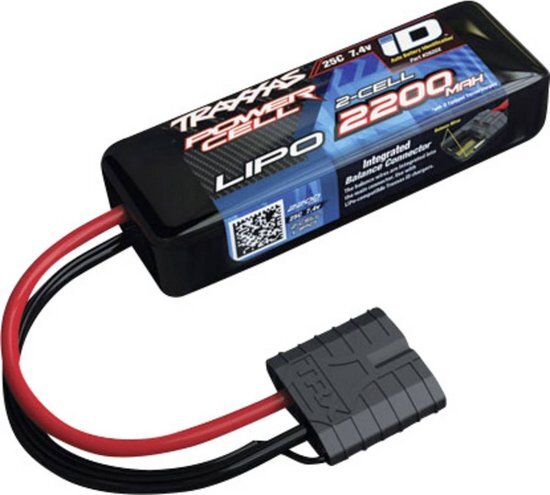 TRAXXAS Power Cell LiPo 2200mAh 7.4V 2S 25C all 1/16 models ID