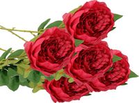 Mica Decorations Pivoine artificielle - Rose foncé - 5 pièces - 76 cm