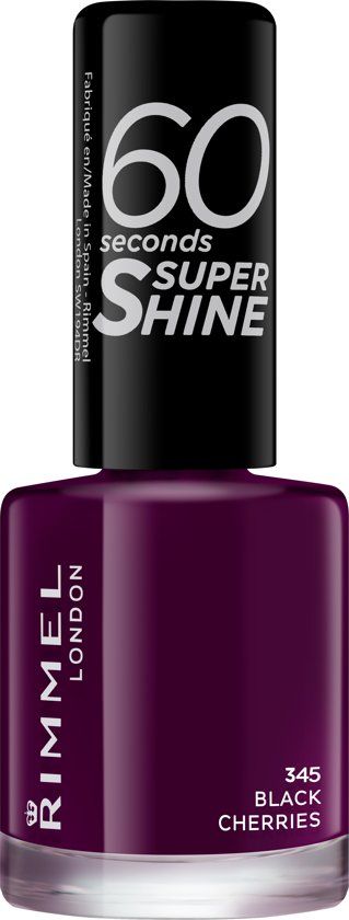 Rimmel London 60 Seconds Supershine Nagellak - 345 Black Cherries