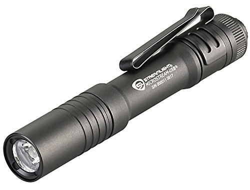 Streamlight Micro Stream USB-Zaklamp met 5-Inch Subkabel en Draagkoord, Zwart