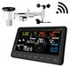 Merkloos Ecowitt WS2910 Weerstation met wifi, professioneel digitaal weersvoorspellingsstation met groot kleurendisplay, 7-in-1 sensor, werkt op zonne-energie, voor binnen, 3-in-1, geïntegreerde sensor