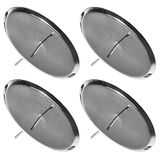 Riffelmacher 10787 Adventssteker, metaal, Ø 100 mm, 4 stuks/zakjes, zilver, 10 cm
