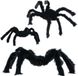 Araignée artificielle poilue, noire, décoration d'Halloween, tarentule effrayante, 40 cm