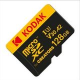 Kodak Carte Mémoire microSDXC pour Créateurs, 128Go, Classe 10 / UHS-1 U3, Avec Adaptateur