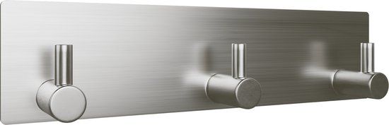 EAVY - Zelfklevende handdoekhaakjes RVS - handdoekhouder - wandhaak - plakhaak - Zilver