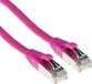 ACT Roze 30 meter LSZH SFTP CAT6A patchkabel snagless met RJ45 connectoren FB8830