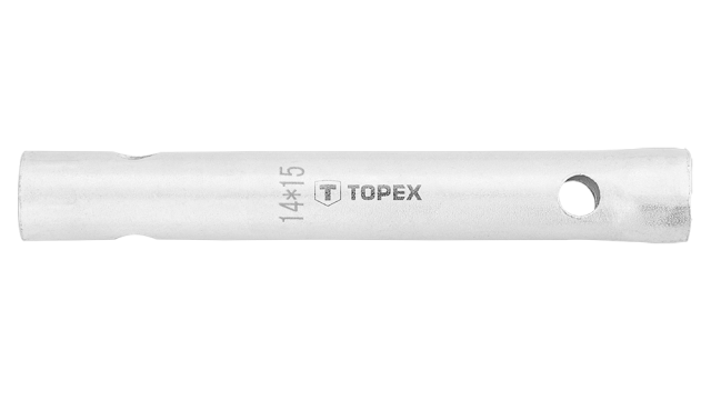 Topex Pijpsleutel 14x15mm 135mm Zeskant Aansluiting CrV Staal