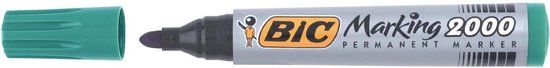 BIC permanente marker 2000-2300 groen, schrijfbreedte 1,7 mm, ronde punt