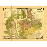 Artery8 Irk kaart Vintage XL Giant Panel Poster (8 Secties)