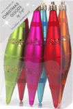 Inge-glas Inge's Christmas Decor Gmbh 6x Kunststof kersthangers pegels kerstballen gekleurd 15 cm
