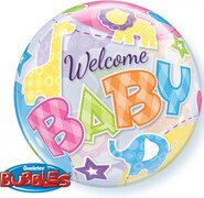 Qualatex Welcome Baby - Bubbles ballon 56 cm