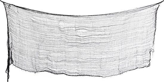 Boland Halloween Kleed Zwart - Horror - Halloween - Feestdecoratie - 1 stuk