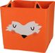 Merkloos Opbergmand/kastmand Vilt Kinderkamer - Dieren Thema Vos - Oranje - 32 x 32 x 32 cm