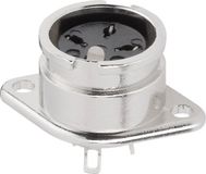 BKL Electronic 0202016 DIN-connector Flensbus, contacten recht Aantal polen: 4 Zilver 1 stuk(s)