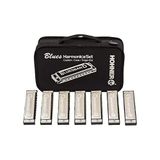 Hohner 1501/7 Bluesband 7 Pack mondharmonica's met etui
