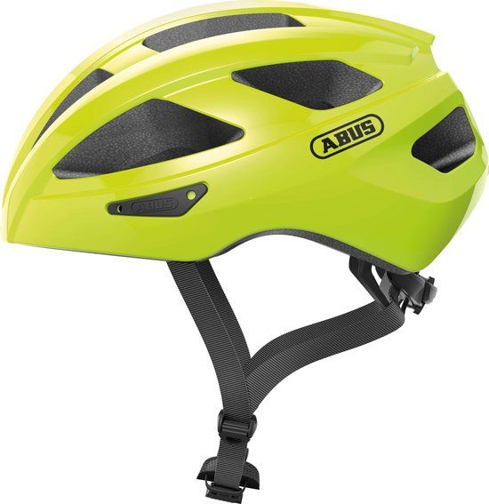 Abus Macator Fietshelm - Signal Yellow - Maat L (58-62 cm)