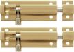 AMIG serrure à coulisse - 2x - aluminium - 8 cm - doré - porte - clôture - fenêtre