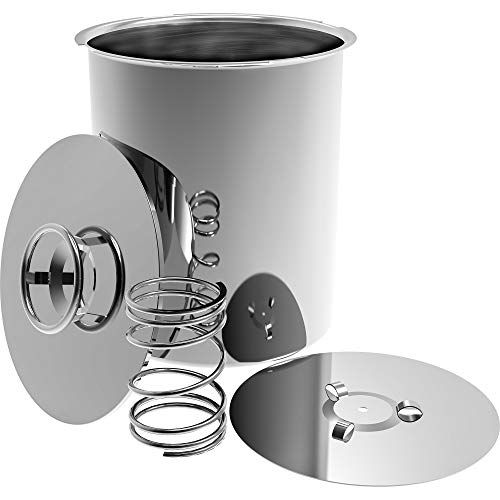 Browin Roestvrije hamkoker | tot 3 kg | zilver - om zelf te ham | voor de productie van zelfgemaakte vleeswaren en worst | 15,7 x 15,7 x 18,5 cm, grijs, 313030