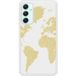 Samsung Bedrukt siliconen hoesje compatibel met Galaxy A34 5G Map beige